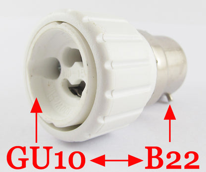 ya 14 50x B22 Male to GU10 Female Socket Base LED Halogen CFL Light Bulb Lamp Adapter