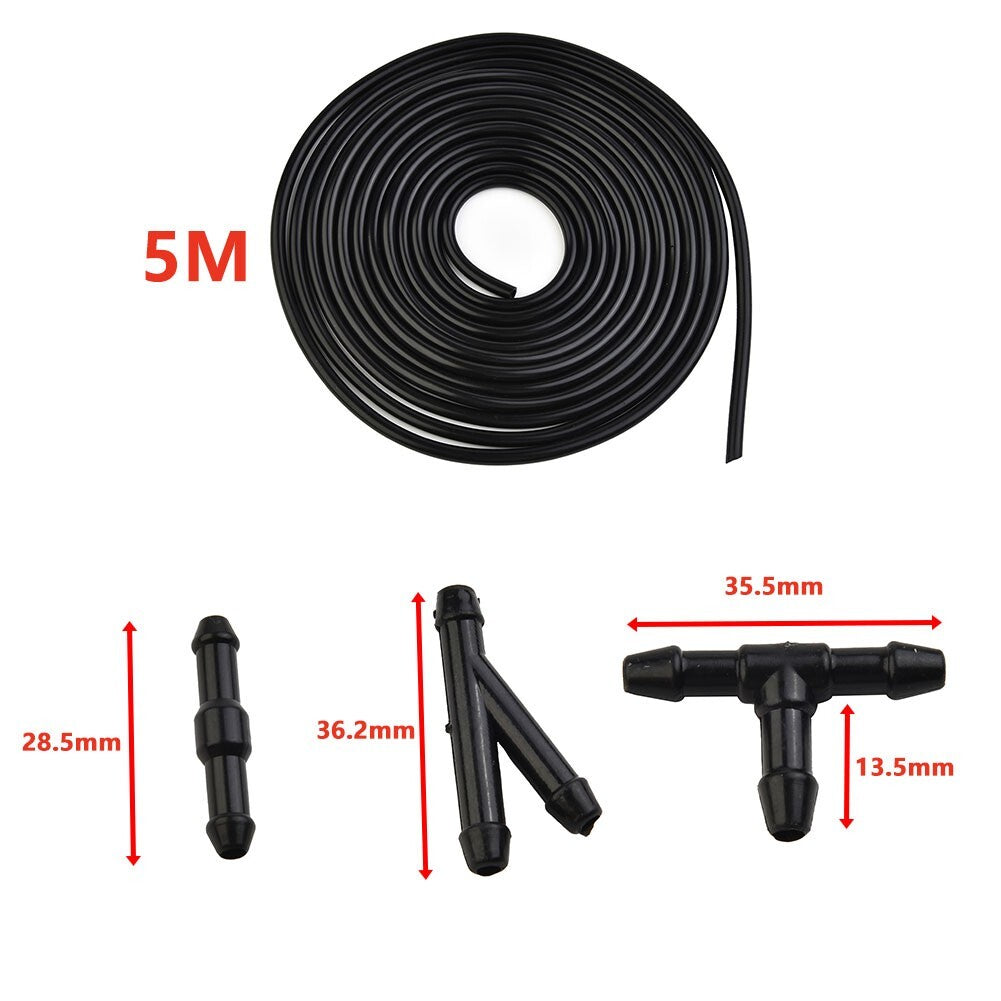 ya 5 8.7 Hose Wiper Tube For Nozzle Pump Washer Water Windshield Wiper Black