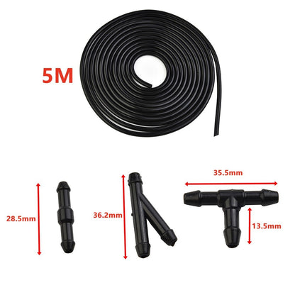 ya 5 8.7 Hose Wiper Tube For Nozzle Pump Washer Water Windshield Wiper Black