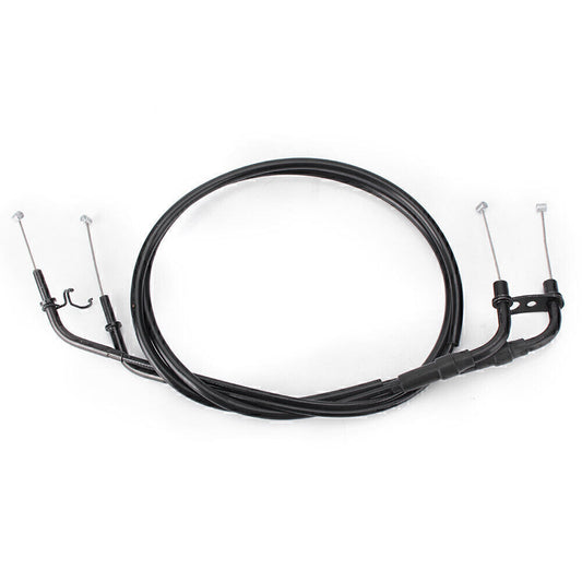 ya 2 6.30 Motorcycle Throttle Cable Wire Line Steel for Kawasaki Z1000 2011 2012 13 Black