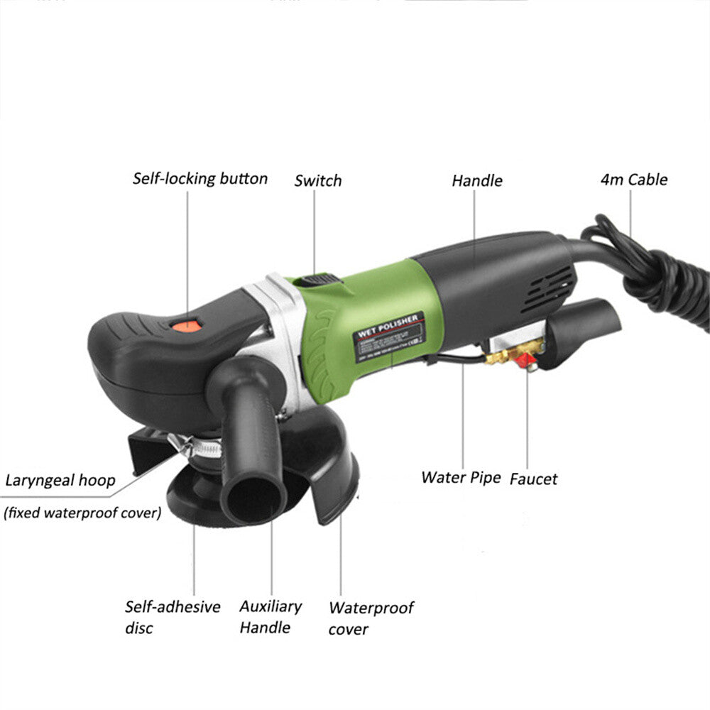 ya 17 Electric Wet Polisher Water Injection Granite Slab Concrete Stones Grinder 220V