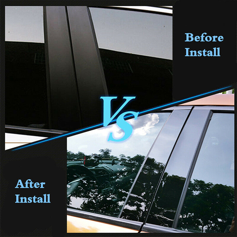 ya 3 6.23 8x Black Side Window Door Pillar Posts Cover for Hyundai for Elantra 2017-2018 2020