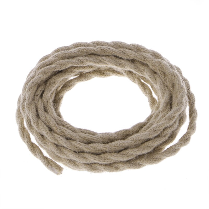 ya 14 5 Meters 2x0.75 Vintage Rope Twisted Electric Wire Retro DIY Hemp Braided Electr
