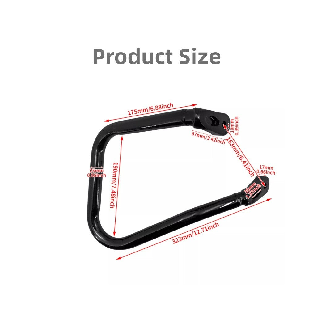 ya 5 8.7 Rear Saddle Bag Crash Barrier Black Suitable for Harley Heritage Classic FLHC 2018-2023