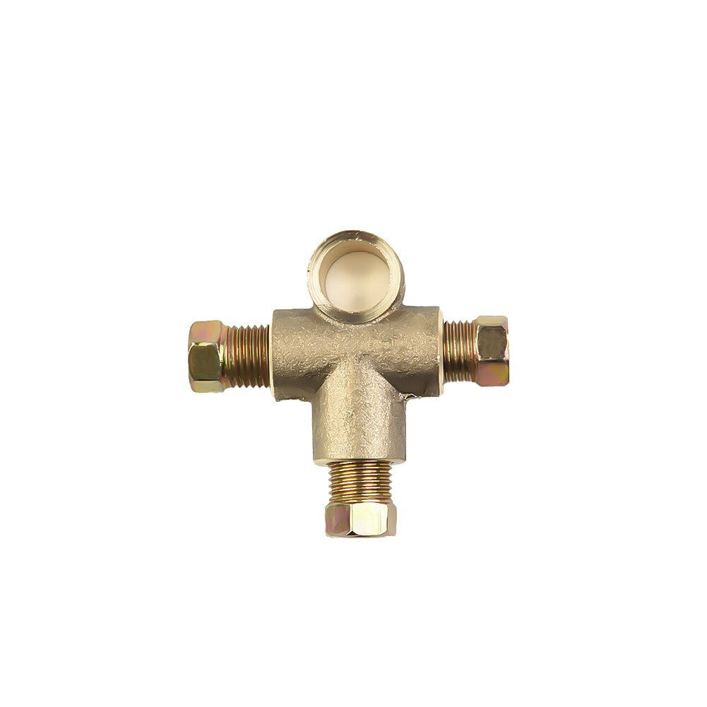 ya 10 5.28.3 3-way brake T-shirt with 3 male nuts short union metric M10 3/16 tube 10mm
