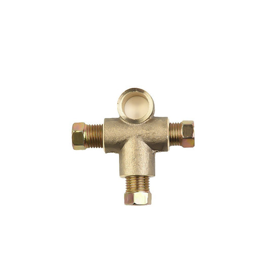 ya 10 5.28.3 3-way brake T-shirt with 3 male nuts short union metric M10 3/16 tube 10mm