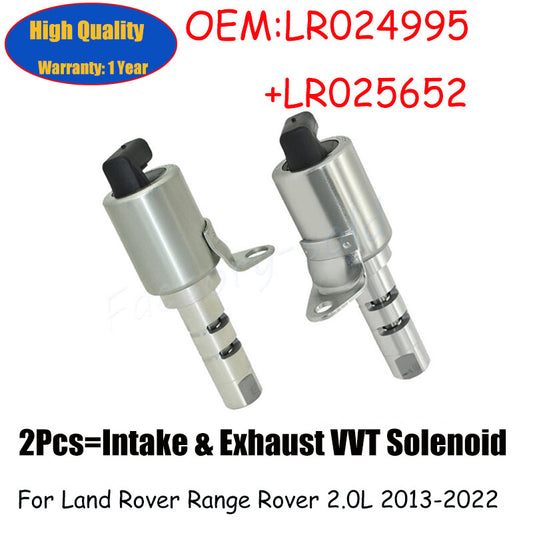 ya 1 8.5.2 2pcs VVT Intake and Exhaust Solenoid Valves for 2012-17 for Jaguar for Land Rover 2.0TLR024995