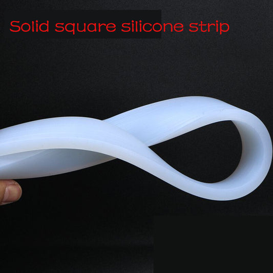 White Silicone Sponge Seal Strips Square Foamed Rubber Strip 4mmx4mm - 30mmx30mm