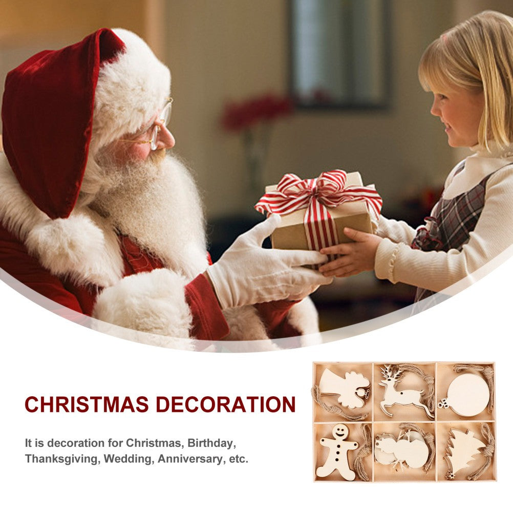 ya 25 30 Pcs Wooden Cutouts Or ments Tree Hanging Decorations