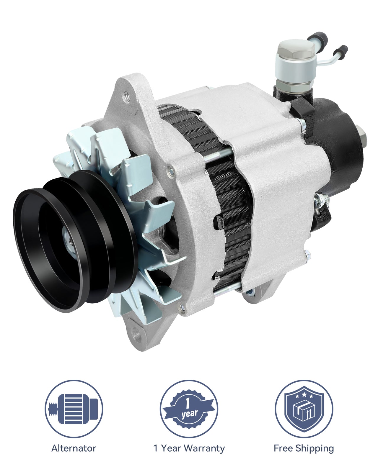 ya 27 7.2 For 1995-1996 for Chevrolet W3500 Tiltmaster L4 3.9L New Silver Alternator 12097