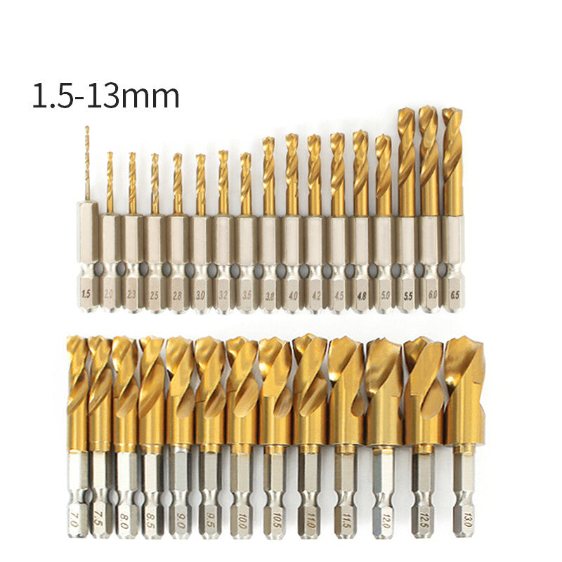 Metal Drill Bits Twist Drill Bits Titanium Drill Bit Sets Hexagonal Shank Hss
