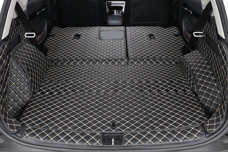 ya 5 8.7 Car Leather Boot Cargo Liner Tray Rear Trunk Floor Mat for Kia Seltos 2019-2023