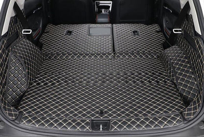 ya 5 8.7 Car Leather Boot Cargo Liner Tray Rear Trunk Floor Mat for Kia Seltos 2019-2023