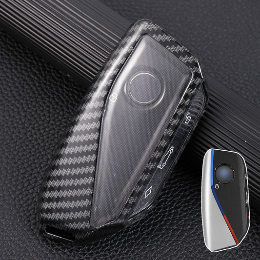 ya 5 6.16 Carbon Fiber Style Remote Key Fob Cover Case Fit for BMW 3 5 7 Series X1 X2 X5