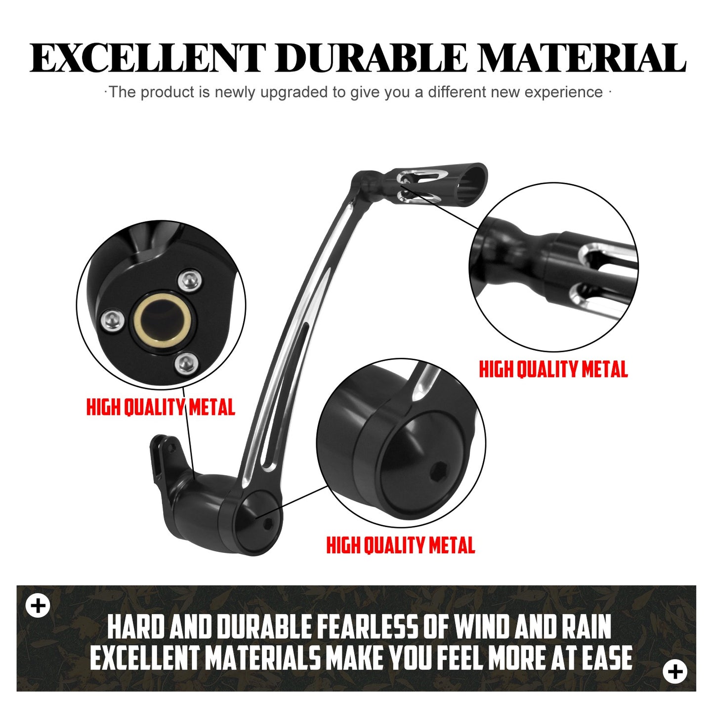 ya 1 7.13 Black CNC Brake Lever Arm w/ Pedal for Harley Touring Road Electra Glide 08-2013