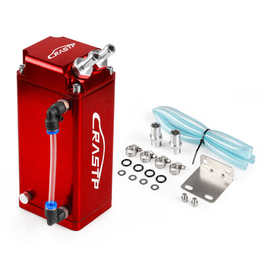 ya 27 6.21 Square Shape Engine Oil Catch Can Tank Reservoir Breather Fuel Tank Red