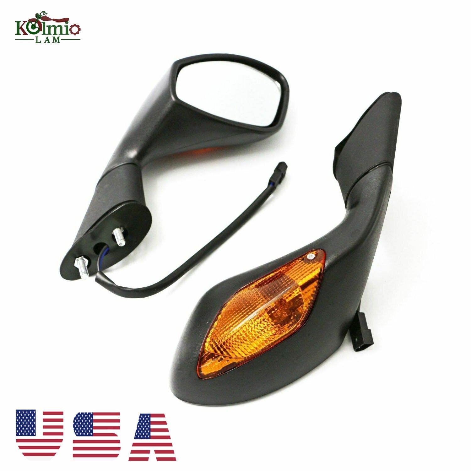 ya 4 6.21 Fit for Aprilia RSV4 2004 - 2016 Turn Signal Rear View Side Mirrors 2008
