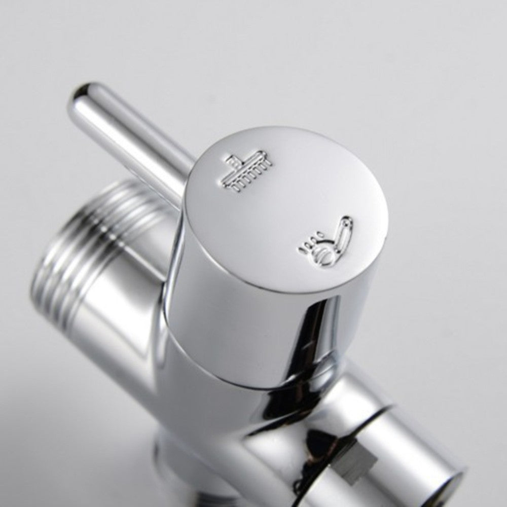 ya 14 1/2 Inch Three-Way Bathroom Angle Valve Shower Arm Diverter Valve for Water Flow