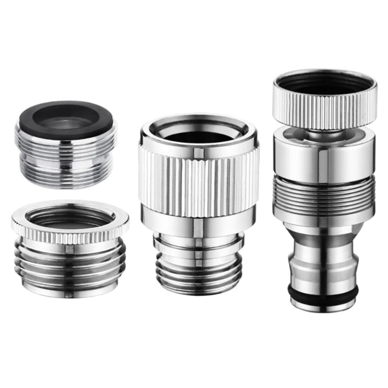 ya 14 4 Pieces Connectors for Garden Hose and Shower Use Leakproof Adapters