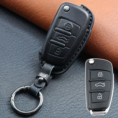 ya 5 8.7 Leather Car Key 3 Button Housing Remote Controls for Audi TT A3 Q3