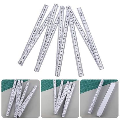 ya 14 2Pcs 2 Meter Foldable Ruler Measuring Plastic Metric Scale for Home