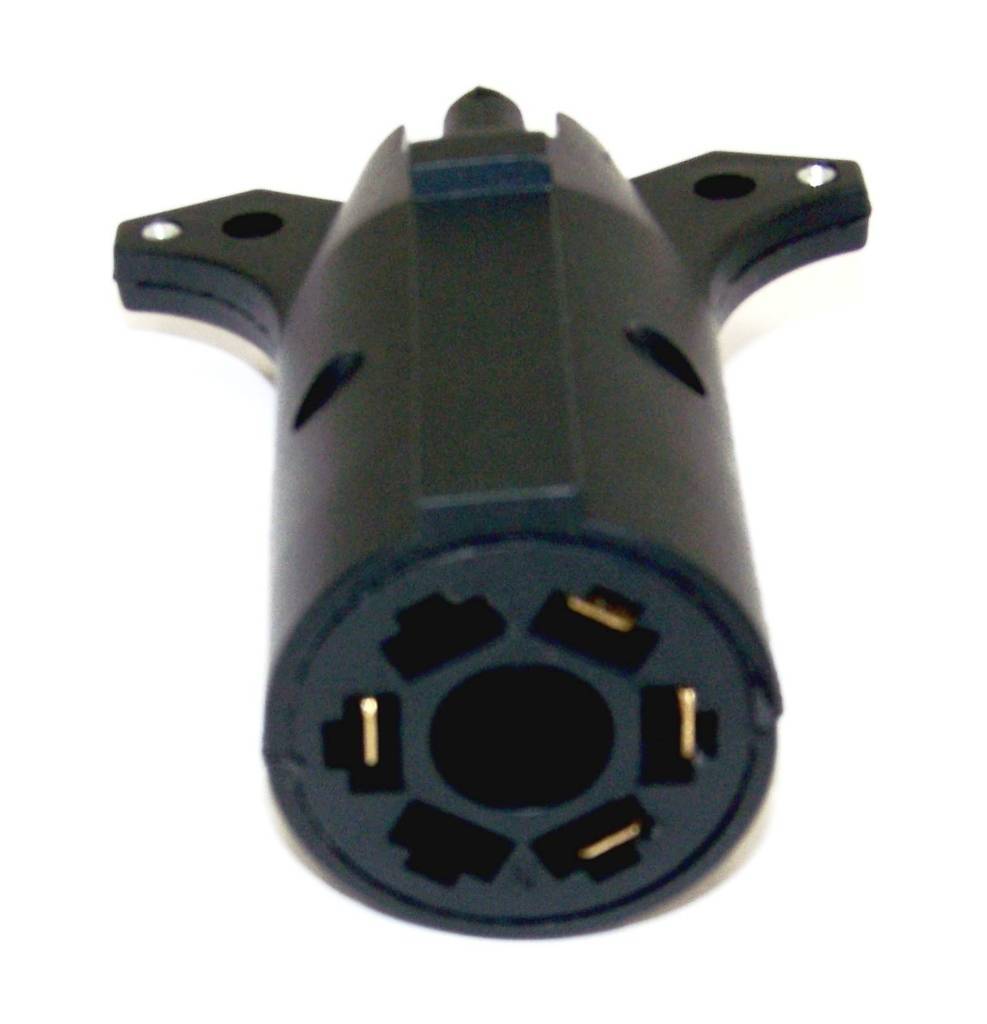 ya 1 7.13 7 Way Round to 4 Pin Flat Trailer Connector Plug Light Adapter Plug Boat Rv New