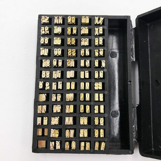 120pcs Hot Stamp Copper Letters Thermal Ribbon Printing Font 2*4*15mm