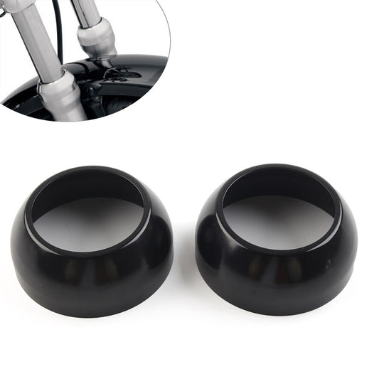 ya 4 6.17.2 Black Fork Boot Cap Covers 39mm for Harley Sportster Dyna FXR XL 883 XL 1200
