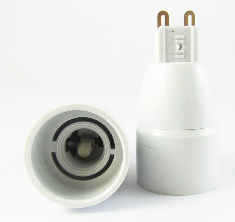 ya 14 10x LED Halogen CFL Light Bulb Lamp Converter G9 Male plug to E14 Female Socket