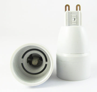 ya 14 10x LED Halogen CFL Light Bulb Lamp Converter G9 Male plug to E14 Female Socket
