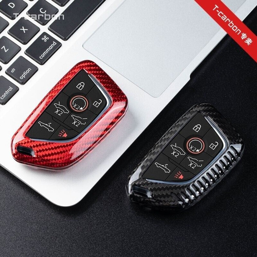 ya 10 5.28 carbon fiber car remote key shell/protective case for Chevrolet for Corvette C8 Coupe 