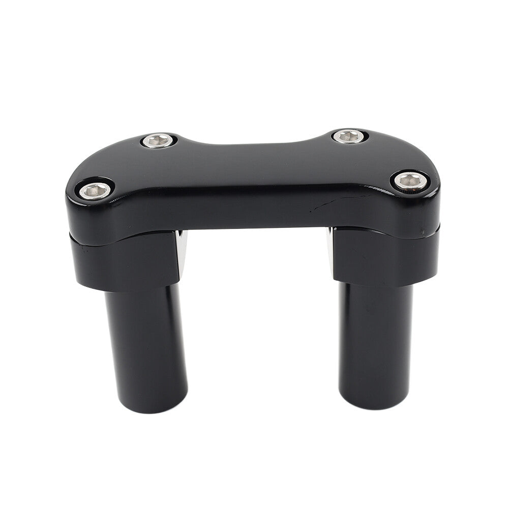 ya 2 6.30 3.5 Straight Handlebar Riser & Top Clamp Black for Harley Dyna Tour Road