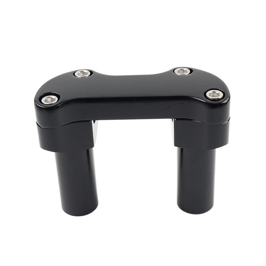ya 2 6.30 3.5 Straight Handlebar Riser & Top Clamp Black for Harley Dyna Tour Road