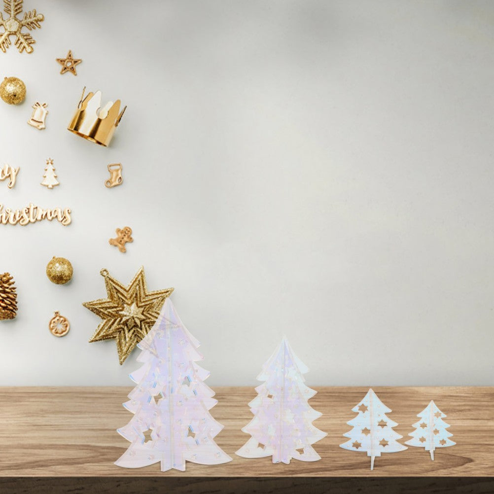 ya 25 8 Pcs Acrylic Holiday Tree Decoration Table Centerpieces