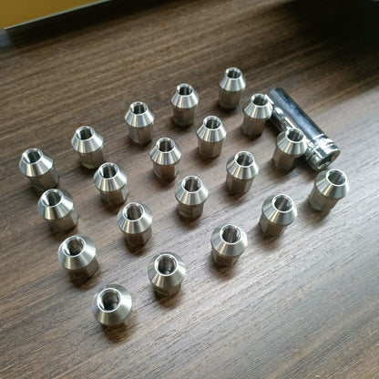 ya 5 8.7 20 Pack M12x1.25 Lug Nuts Wheel Nuts Lug Nuts 19mm Hex 35mm High Stainless Steel 