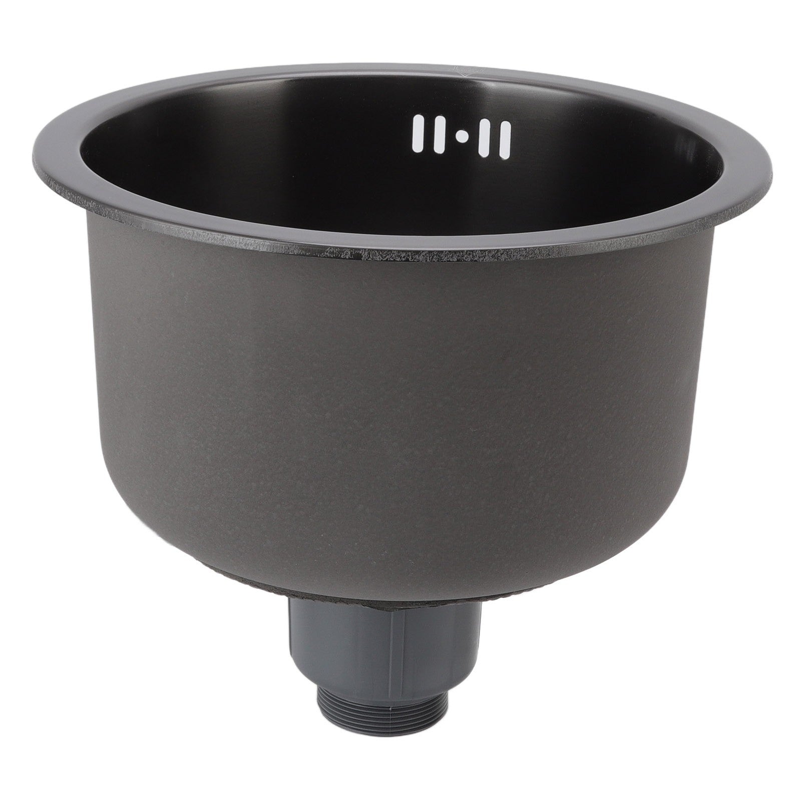 ya 14 Black Round Kitchen Sink Bar Stainless Steel Basin Single Bowl With