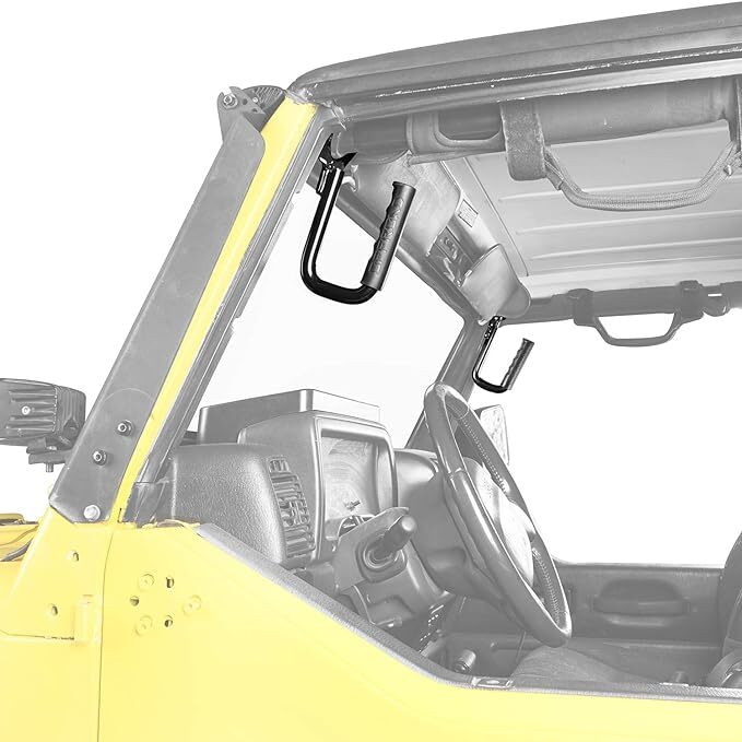 ya 11 6.6 2-piece black front interior roof armrest puller suitable for Jeep for Wrangler Tj 1997-2006