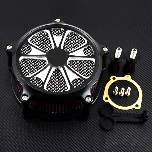 ya 8 5.26 Motorcycle Red Air Cleaner Intake Filter Fit for Harley Dyna 00-17 Softail 00-15