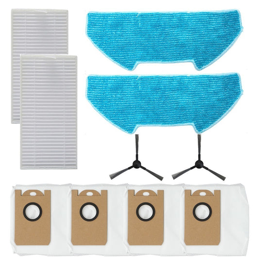 ya 25 Replacement Side Brush Filter Mop Cloth Dust Bags for Vozascly R10 Robot Vacuum