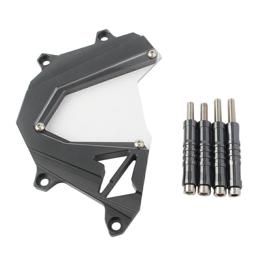 ya 2 6.26.2 Aluminum Engine Sprockets Chain Guard Cover Guard for Kawasaki Z800 2013-16 Gray