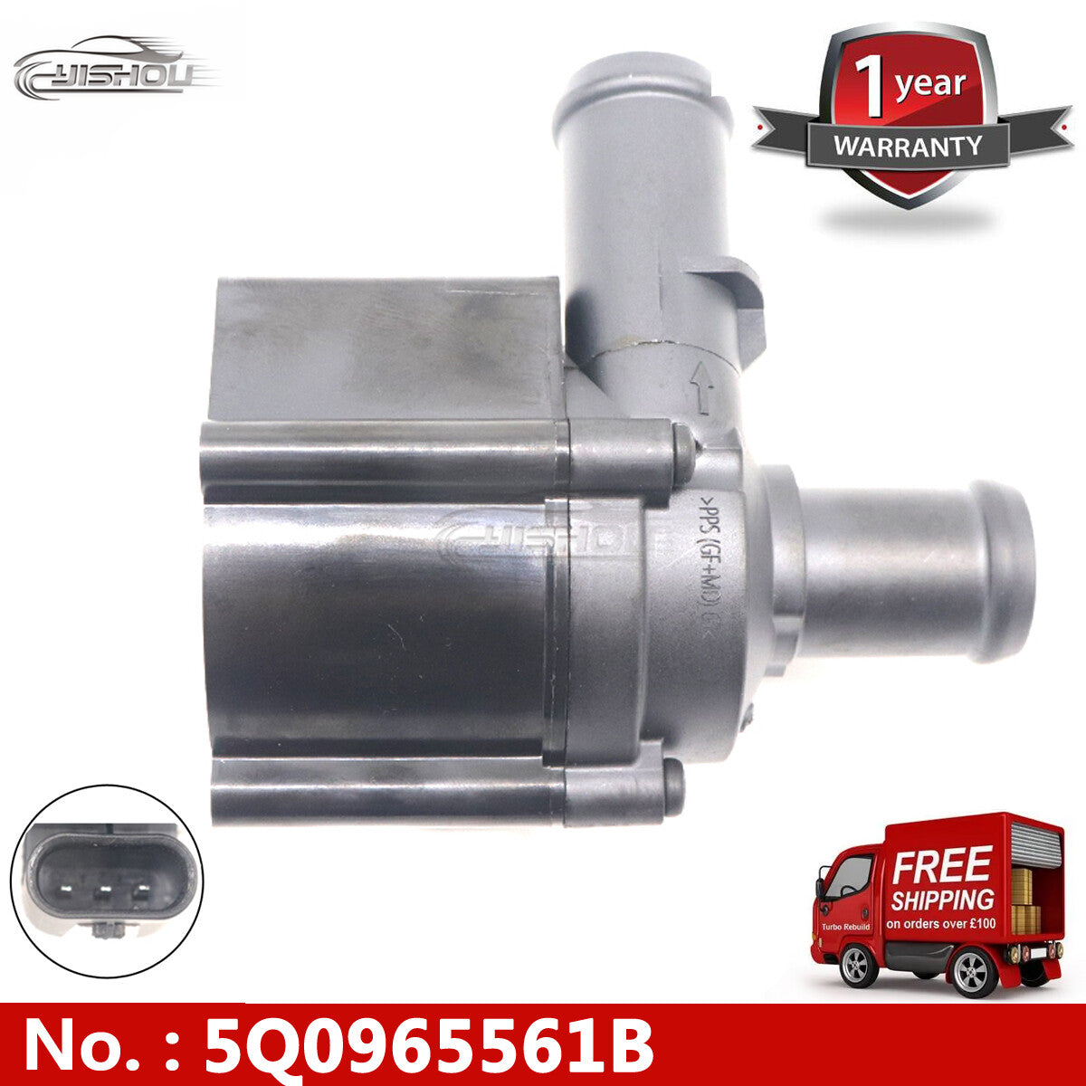 ya 9 6.4 Engine Auxiliary Water Pump 5Q0965561B for Audi A3 Quattro 2.0L 1.8L 5B0965567