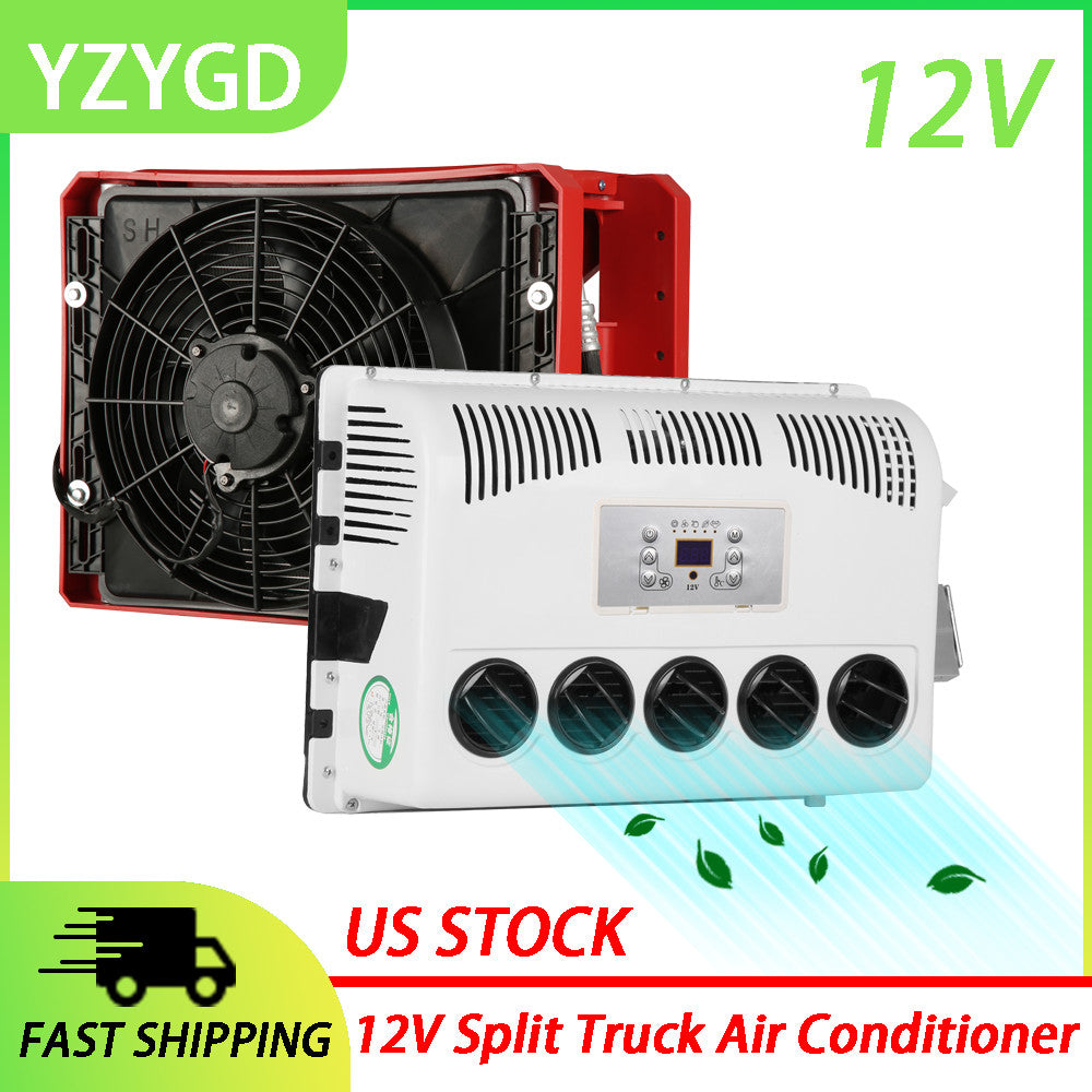 ya 1 7.7 12V 12000BTU Car Air Conditioner For Engineering Truck Bus RV Caravan Split A/C