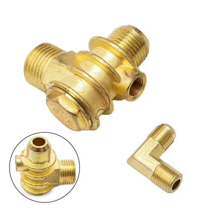 ya 14 3-Port Check Valve Brass Male-Threaded Workshop Replacement Air Compressor New
