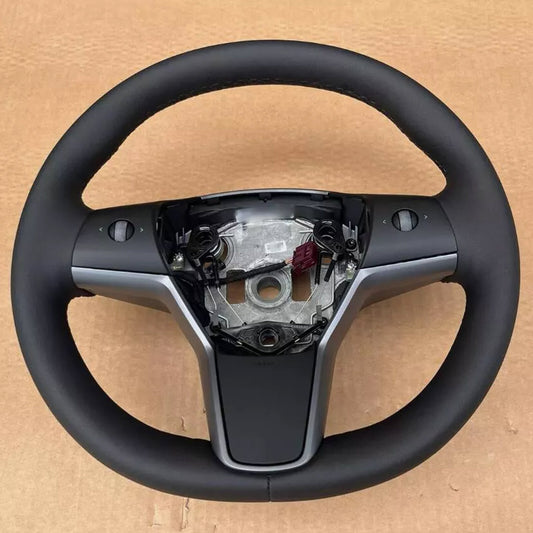 ya 8 5.27 Driver Heated Leather Steering Wheel 1490214-00-B Fit for Tesla Model 3 Y NEW CP