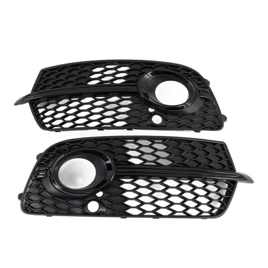 ya 3 6.23 Front bumper fog light barbecue honeycomb suitable for Audi Q5 Sport S series 2013-2017 black