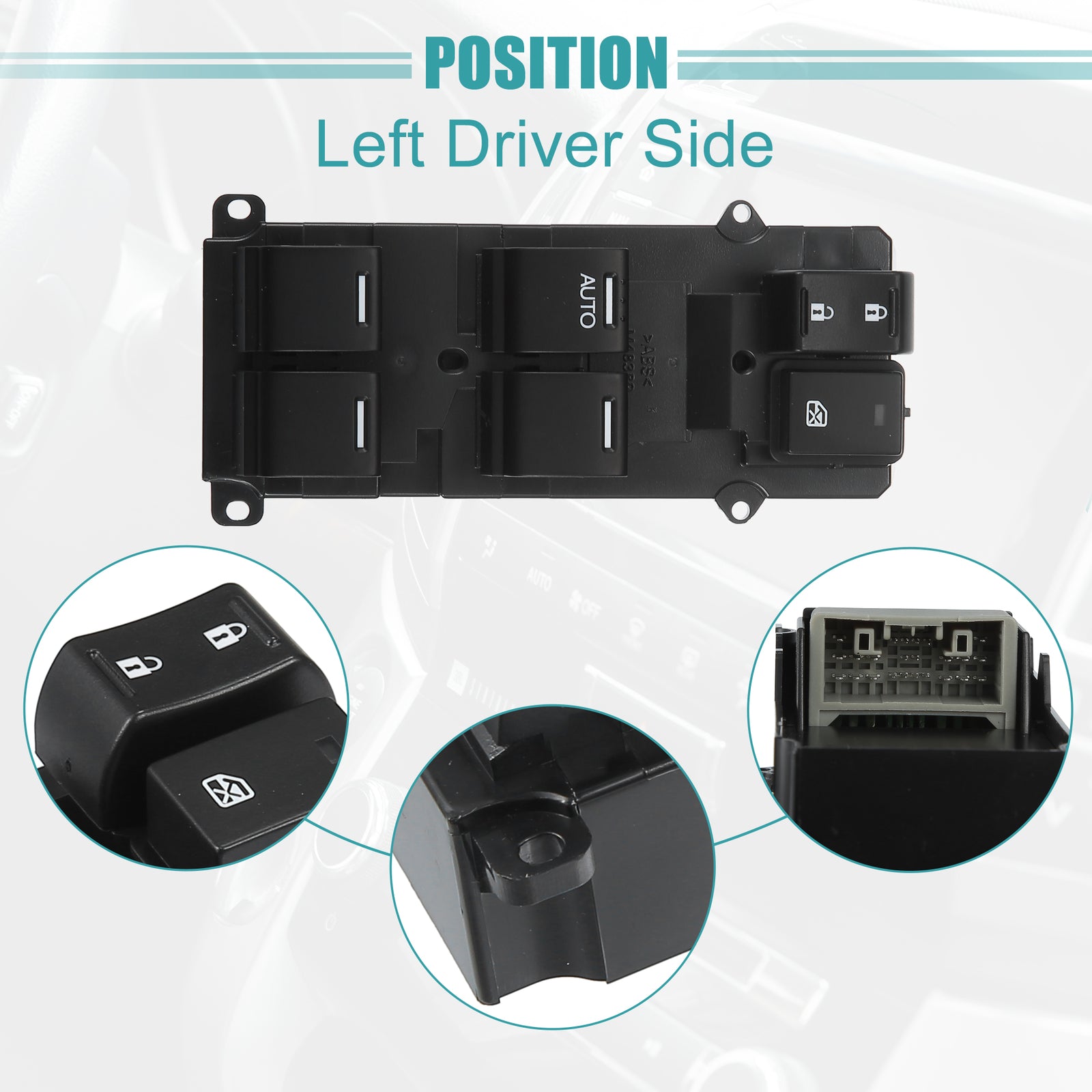 ya 1 8.5.4 Left Driver Side Power Window Switch for Honda Accord 2014-2015 35750-TR0-A41