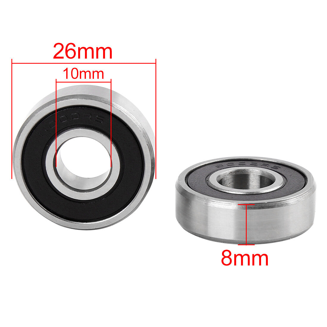 ya 5 8.7 4pcs Universal 6000-2RS Deep Groove Sealed Shielded Ball Bearing for Car