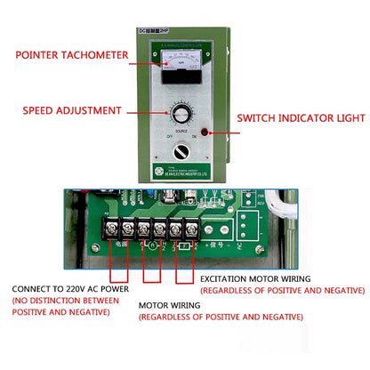 ya 26 2HP DC Speed Regulator 1500W High Power 220V DC Motor Speed Regulator Motor