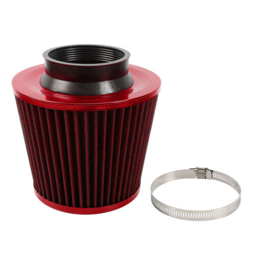 ya 12 5.22 Red 3 76mm High Flow Inlet Cold Air Intake Cone Replacement Dry Air Filter