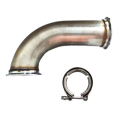 ya 3 6.25.2 3-inch 90 degree Garrett V-band and clamp tube short leg 6-inch universal lower tube